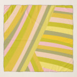Foulard Motif de rayures Citrus modernes<br><div class="desc">Ce motif amusant présente des formes simples et des rayures dans une palette de couleurs vives et vives,  vert citron,  jaune citron et rose.</div>