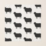 Foulard Motif de silhouettes de moutons noirs<br><div class="desc">Silhouettes de moutons noirs</div>