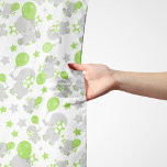 Foulard Motif Des Eléphants, Eléphants Mignons - Grey Vert<br><div class="desc">Cute,  fun and adorable pattern with elephants,  balloons et stars. La mode et la tendance vendent,  perfect pour l'éléphant lover in your life.</div>