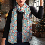 Foulard Noël bleu vintage du Père Noël<br><div class="desc">Entrez dans l'esprit de vacances avec ce charmant foulard de Noël vintage du Père Noël. Doté d'un motif Père Noël nostalgique sur un arrière - plan bleu festif, ce foulard ajoute une touche classique à toute tenue hivernale. Fabriqué en mousseline légère, il est parfait pour la couche tout en restant...</div>