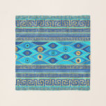 Foulard Oeil malin grec et ornement de la clé grecque<br><div class="desc">Oeil malin grec et ornement de la clé grecque</div>