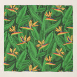 Foulard Oiseau de nuit du jardin du paradis<br><div class="desc">Motif sans couture dessiné à la main avec des fleurs d'oiseau de paradis</div>