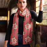 Foulard Orange funky et Poinsettia Chiffon Scarf<br><div class="desc">Une collection de belles écharpes avec des Poinsettias Funky dans différentes couleurs avec un arrière - plan assorti. Très élégant comme cadeau ou pour vous-même.</div>