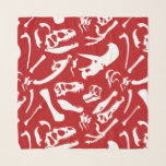 Foulard Os Dinosaures (Rouge)<br><div class="desc">Les os Dinosaures rouges et blancs répétant le motif! Les dinosaures présentés dans cette conception comprennent : Tyrannosaurus Rex, Allosaurus, Parasaurolophus, Tricératops, Brachiosaurus, Spinosaurus et Velociraptor.</div>