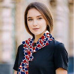 Foulard Paisley rouge blanc et bleu<br><div class="desc">cachemire rouge blanc et bleu</div>