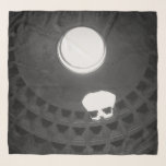 Foulard Panthéon Crâne clair Rome Italie Noir et Blanc<br><div class="desc">Rome,  Italie. Photographie de voyage en noir et blanc de la lumière du soleil brillant à travers l'oculus du Panthéon jetant un mignon crâne de lumière dans l'obscurité du dôme. ♡ Idyllfire</div>