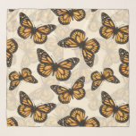 Foulard Papillon monarque<br><div class="desc">Monarque papillon sans couture motif, dessiné à la main avec aquarelle et encre</div>
