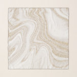 Foulard Parties scintillant d'or en marbre blanc moderne e<br><div class="desc">Parties scintillant moderne chic en marbre blanc or</div>