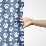 Foulard Pattern of paws, Dog paws, White paws, Blue Hearts<br><div class="desc">Cute,  fun and adorable pattern with white paws and blue hearts. La mode et la tendance vendent,  perfect pour le "dog lover in your life".</div>