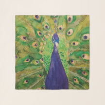Peinture de paon fière par MirandaPA Scarf