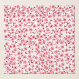 Foulard Romantic pink Cherry blosson