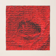 Rose rouge Carré Abstrait Chiffon Scarf