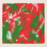 Foulard Rouge, blanc et vert Abstrait<br><div class="desc">Rouge,  blanc et vert Foulard de Noël Abstrait inspiré mousseline par celeste@khoncepts.com #redwhiteandgreen</div>