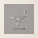 Foulard Scorpion icon<br><div class="desc">Scorpion drawing. Vector icon with customizable colors. Custom background color. Custom.</div>
