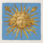 Foulard Symbole de Louis XIV le Roi Soleil<br><div class="desc">Symbole de Louis XIV le Roi Soleil (Roi Soleil) sur la porte d'or du Château de Versailles avec le ciel bleu arrière - plan</div>