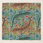 Foulard Trouvez les geckos<br><div class="desc">Ensemble de gecko,  libellules,  fleurs et galets dessinés à la main dans le style doodle. Eléments pour la conception.</div>