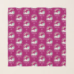 Foulard Unicorne mignonne et drôle Dire magique AF<br><div class="desc">Un foulard en mousseline avec un motif extensible. Conçu avec un design humoristique. Un maïs dormant avec une crinière et une queue fantaisie. Décoré avec un trio d'étoiles. Un arc-en-ciel voûtait au-dessus. Une couronne circulaire composée de nuages, de coeurs et de fleurs pour un parfum girly supplémentaire. La typographie dit...</div>