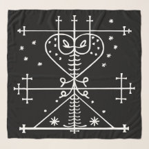 Veve blanche de Maman Brigitte sur Noir