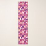 Foulard Vin rose violet rétro Bauhaus Motif<br><div class="desc">Le rétro Pink Purple Wine Bauhaus Motif Scarves and Wraps dispose d'un motif de vin vintage en rose,  violet et blanc. Cadeaux parfaits pour les amateurs de vin pour anniversaires,  célébrations,  cadeaux de remerciement,  personnel,  cadeaux de Noël et de vacances. Créé par Evco Studio www.zazzle.com/store/evcostudio</div>