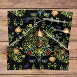 Foulard William Morris Motif Des Arts Et De L'Artisanat<br><div class="desc">Adapté du papier peint vintage William Morris,  1917,  appelé "Perse",  avec l'aimable autorisation du Brooklyn Museum. J'ai approfondi les couleurs et ajouté les papillons,  les libellules et quelques rondelles.</div>