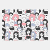 Foule de gens enveloppant le jeu de papier (Devant)