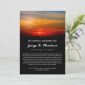 Foule d'oiseaux au lever du soleil Faire-part de l (Debout devant)