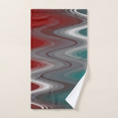 Foule gris sur la turquoise bordeaux (Serviette à main)