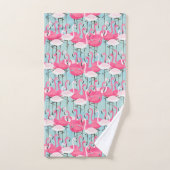 Foule rose et blanche des Flamants roses (Serviette à main)