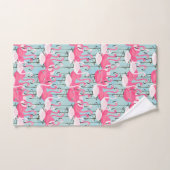 Foule rose et blanche des Flamants roses (Serviette à main)