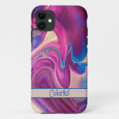 Foules de couleur rose foncé coque iphone (Dos)