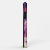 Foules de couleur rose foncé coque iphone (Dos/Droite)