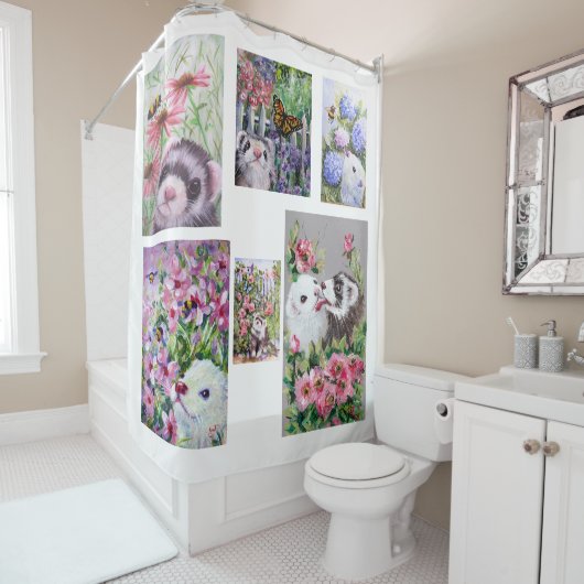 Foules de furets rideau de douche (En situation)