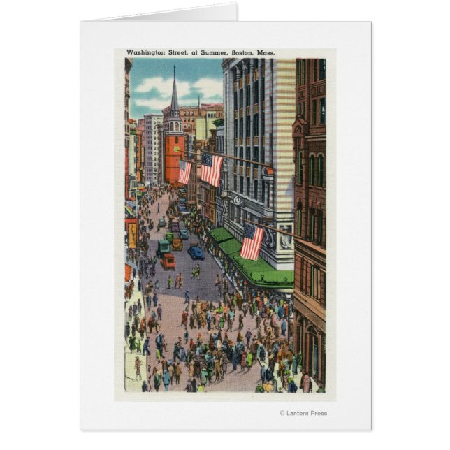 Foules d'été sur Washington Street (Devant)