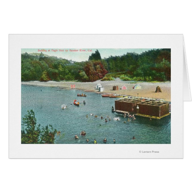 Foules Nager dans la rivière russe (Devant horizontal)