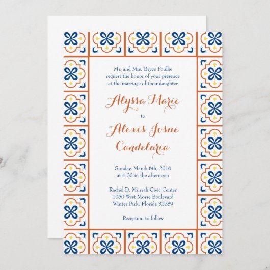 Foulke invitation Anglais (Devant / Derrière)