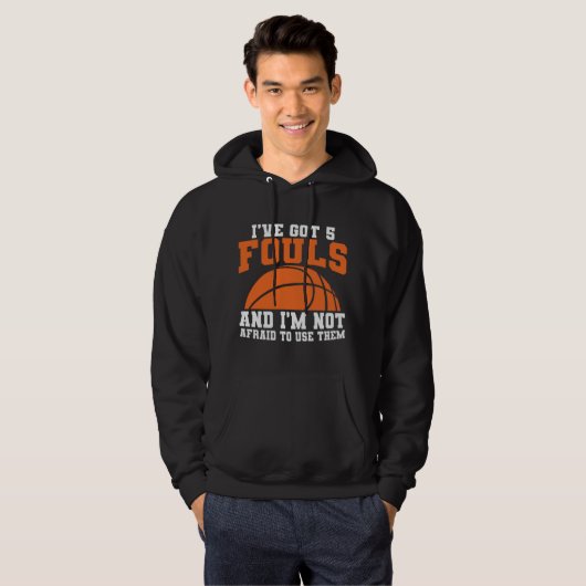 Fouls Basketball | Basketball Design Hoodie (Voorkant volledig)
