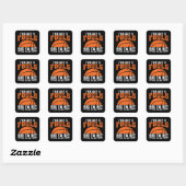 Fouls Basketball | Basketbalontwerp Vierkante Sticker (Vel)