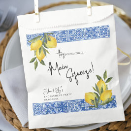 Found Main Squeeze Lemon & Blue Tile Trouwring Bedankzakje