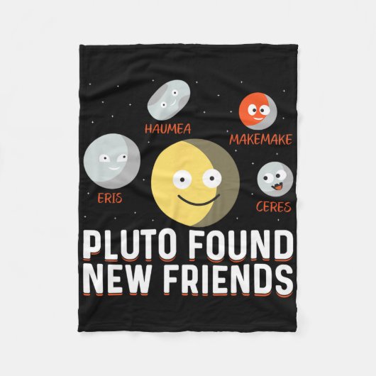 Found New Friends Dwarf Planets Astronomy Kids  Fleece Deken (Voorkant)