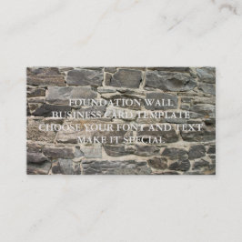 FOUNDATION WALL BUSINESS CARD TEMPLATE VISITEKAARTJE
