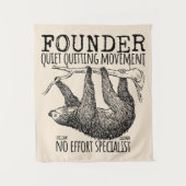 Founder Quiet Quitting Movement Cute Sloth Wandkleed (Voorkant)