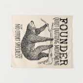 Founder Quiet Quitting Movement Cute Sloth Wandkleed (Voorkant (horizontaal))