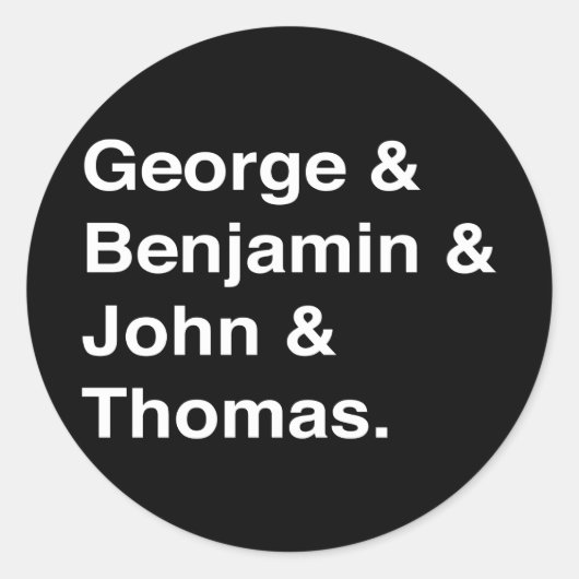 Founding Fathers Stickers (Voorkant)