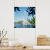 FOUNTAIM AND RAINBOW IS BOEST PARK POSTER (Keuken)