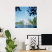 FOUNTAIM AND RAINBOW IS BOEST PARK POSTER (Thuiskantoor)