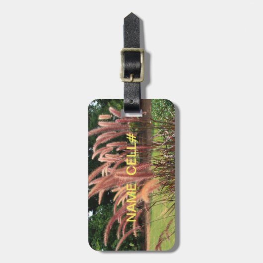 Fountain Grass Bagagelabel (Voorkant verticaal)