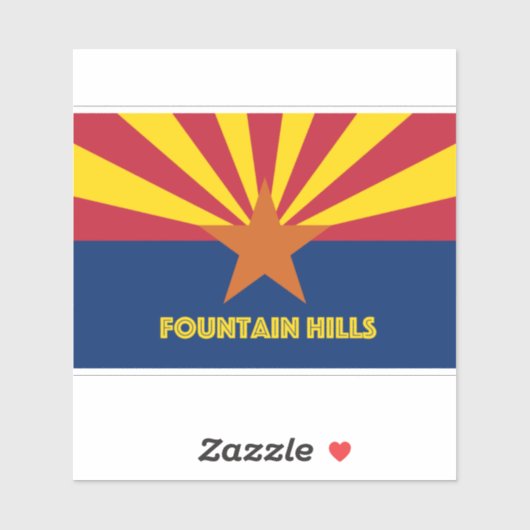 Fountain Hills AZ Sticker (Vel)