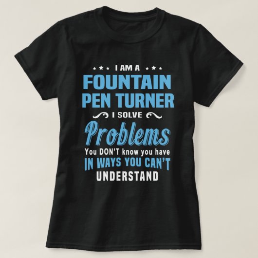 Fountain Pen Turner T-shirt (Design voorkant)