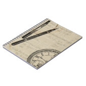 Fountain Pens and Watchface with Notes Notitieboek (Linkerzijde)