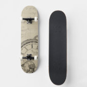 Fountain Pens and Watchface with Notes Skateboard (Voorkant)